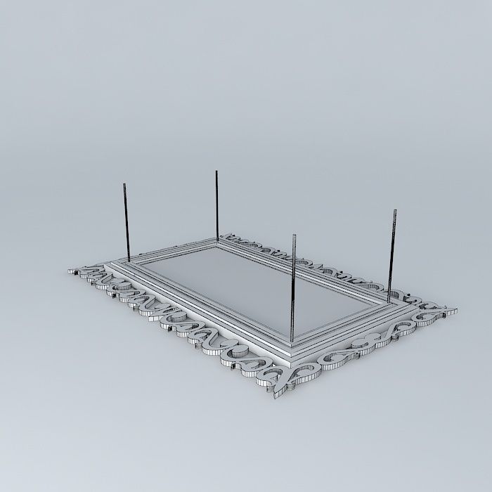 Pendant chandelier Frame Retro Free 3D model_3