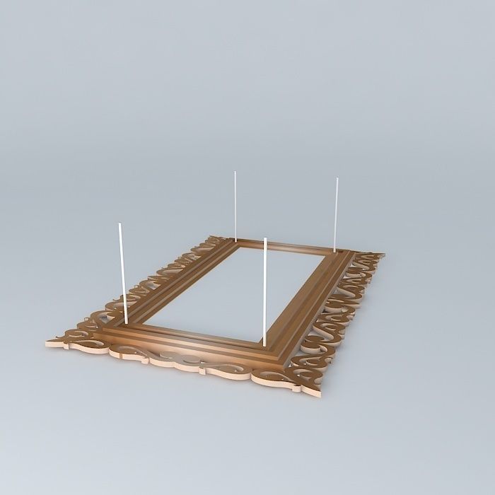 Pendant chandelier Frame Retro Free 3D model_1