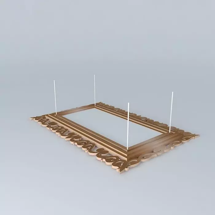 Pendant chandelier Frame Retro Free 3D model_0