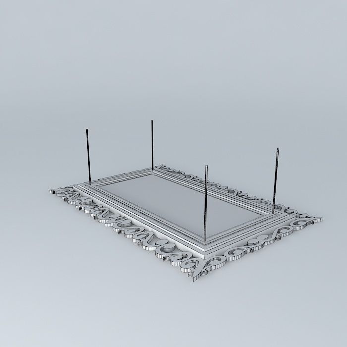 Pendant chandelier Frame Retro Free 3D model_4