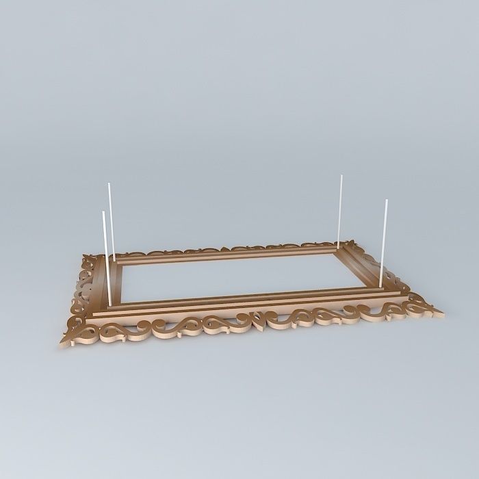 Pendant chandelier Frame Retro Free 3D model_2