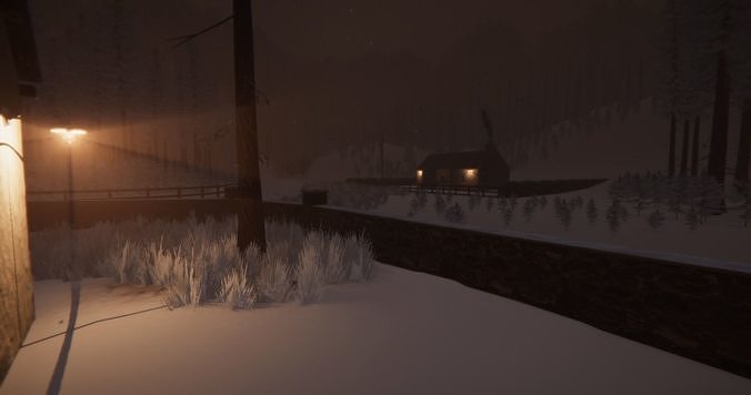 Winter Cottage Unity HDRP Low-poly 3D model