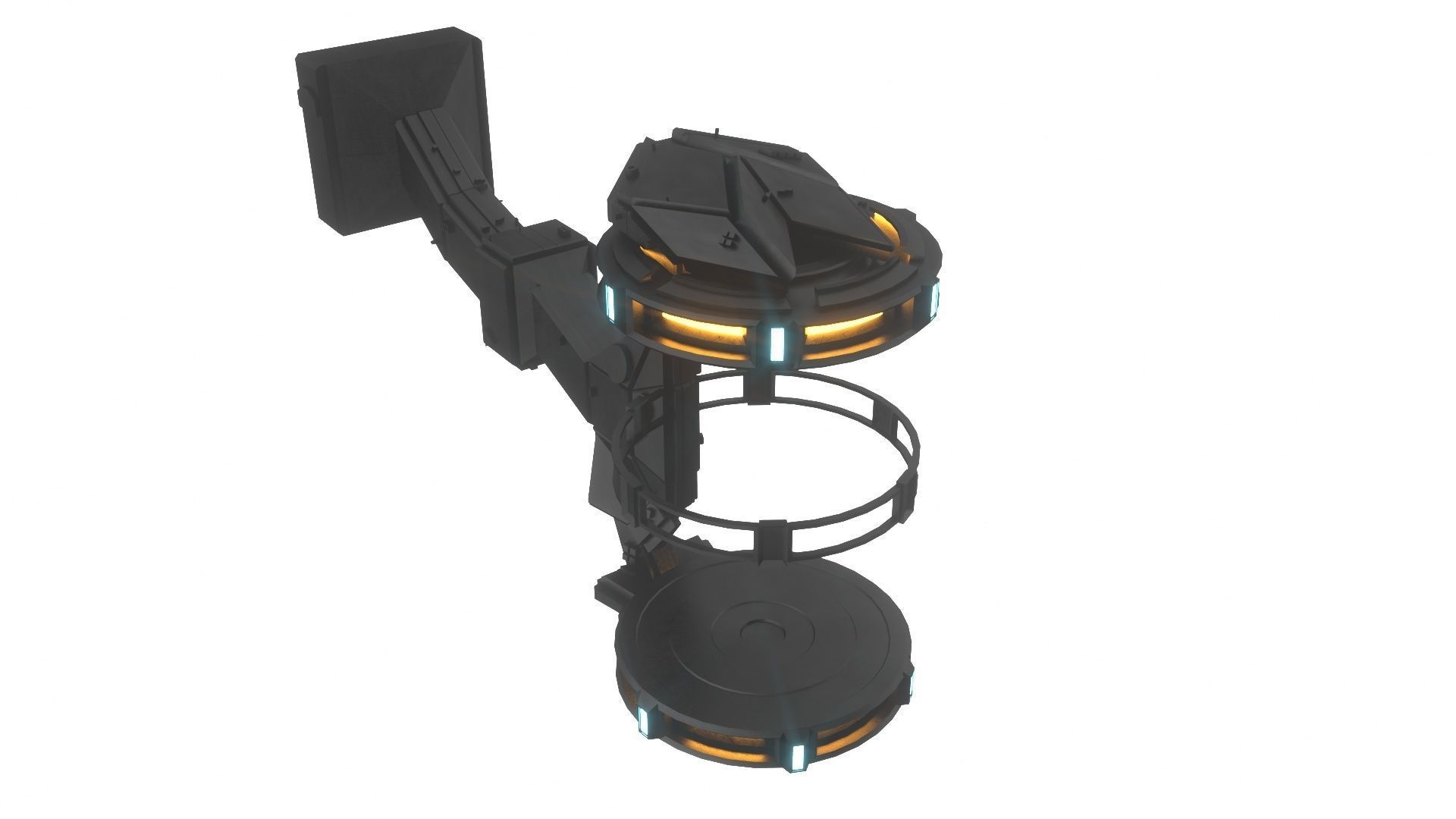 Futuristic Hibernation Laboratory Equipment Space Pod 3D model_5