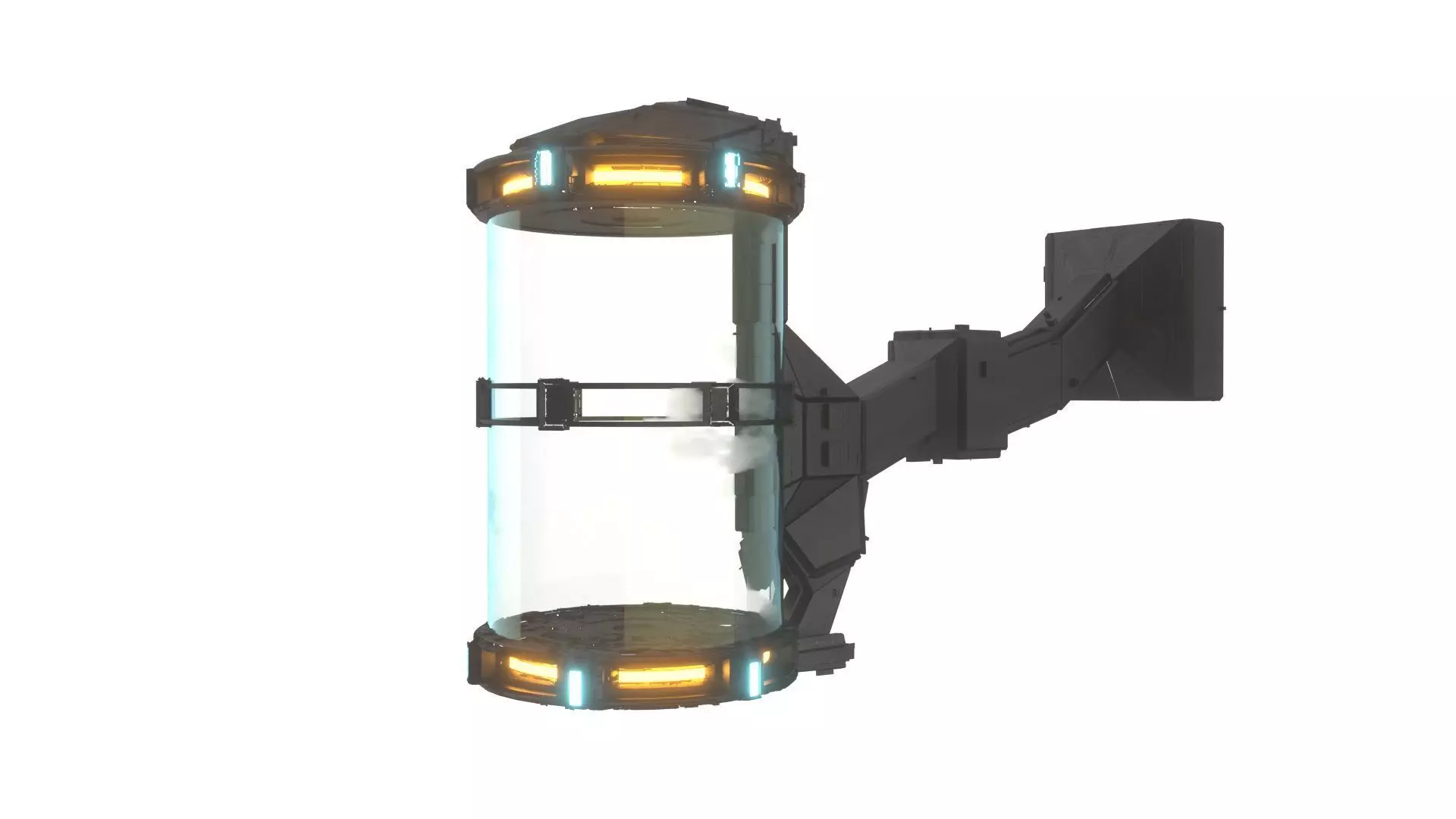 Futuristic Hibernation Laboratory Equipment Space Pod 3D model_0