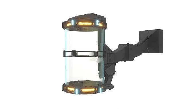 Futuristic Hibernation Laboratory Equipment Space Pod  3D model