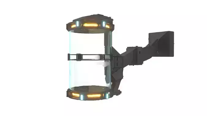 Futuristic Hibernation Laboratory Equipment Space Pod 