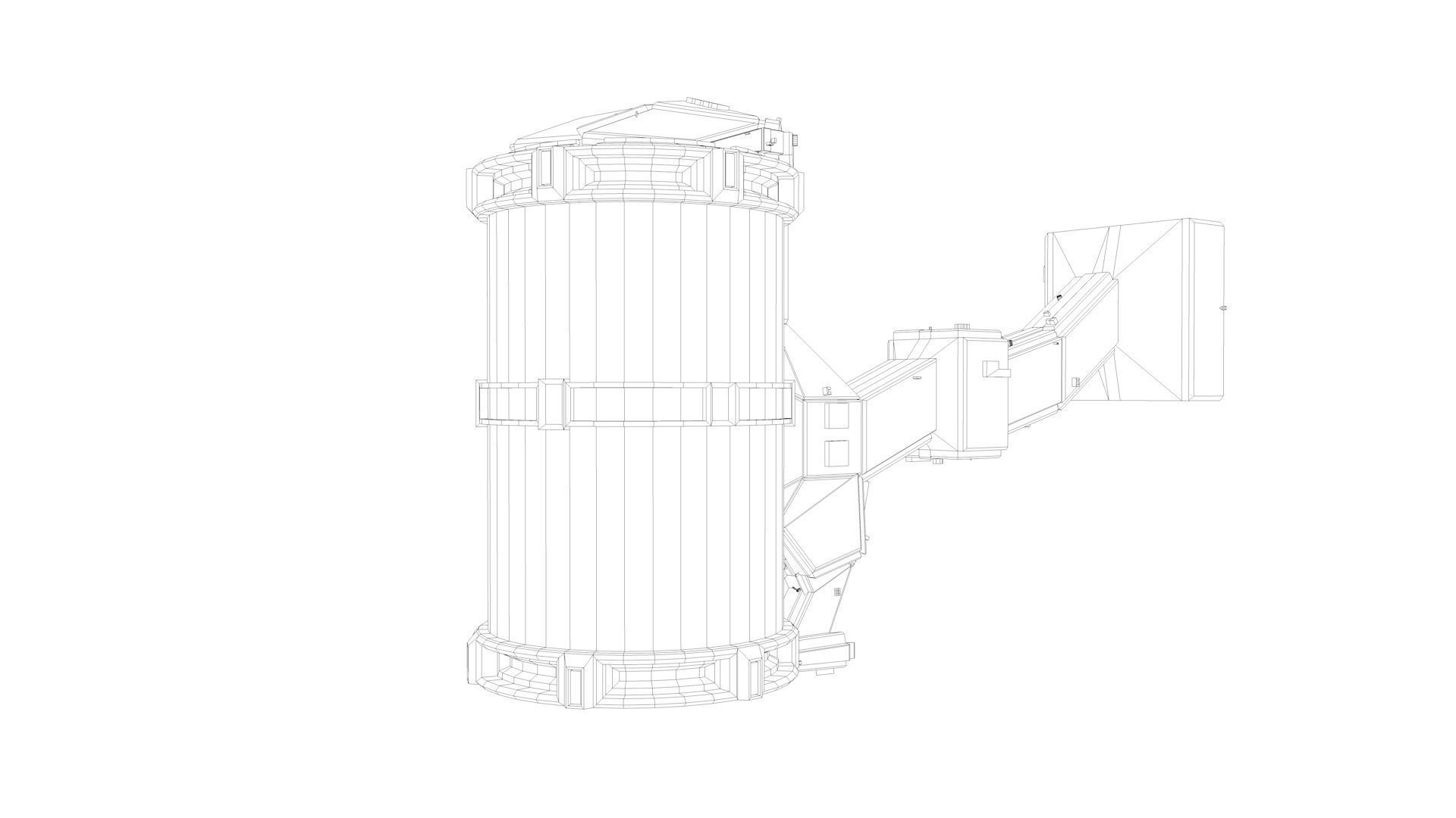 Futuristic Hibernation Laboratory Equipment Space Pod 3D model_8