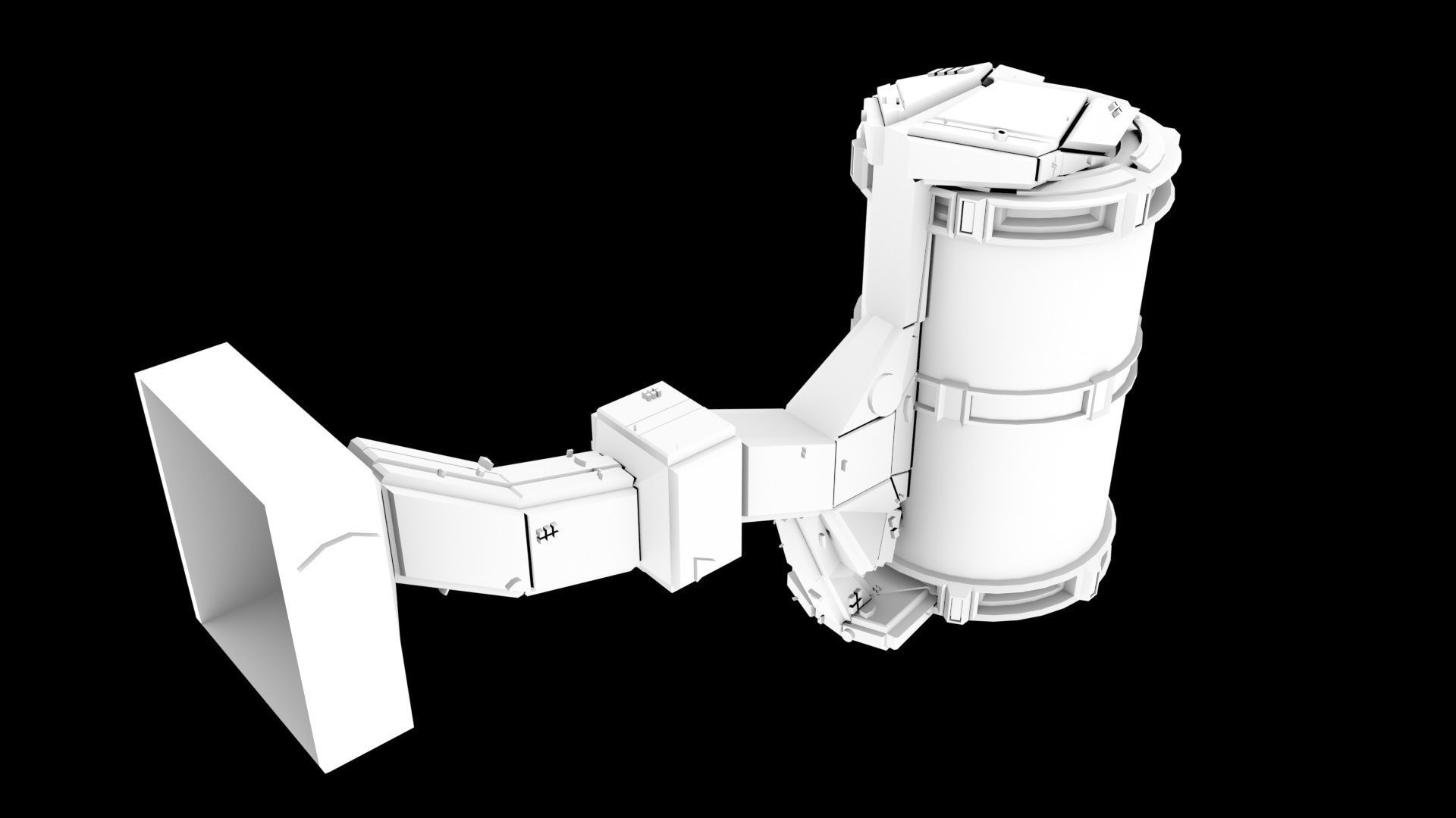 Futuristic Hibernation Laboratory Equipment Space Pod 3D model_11
