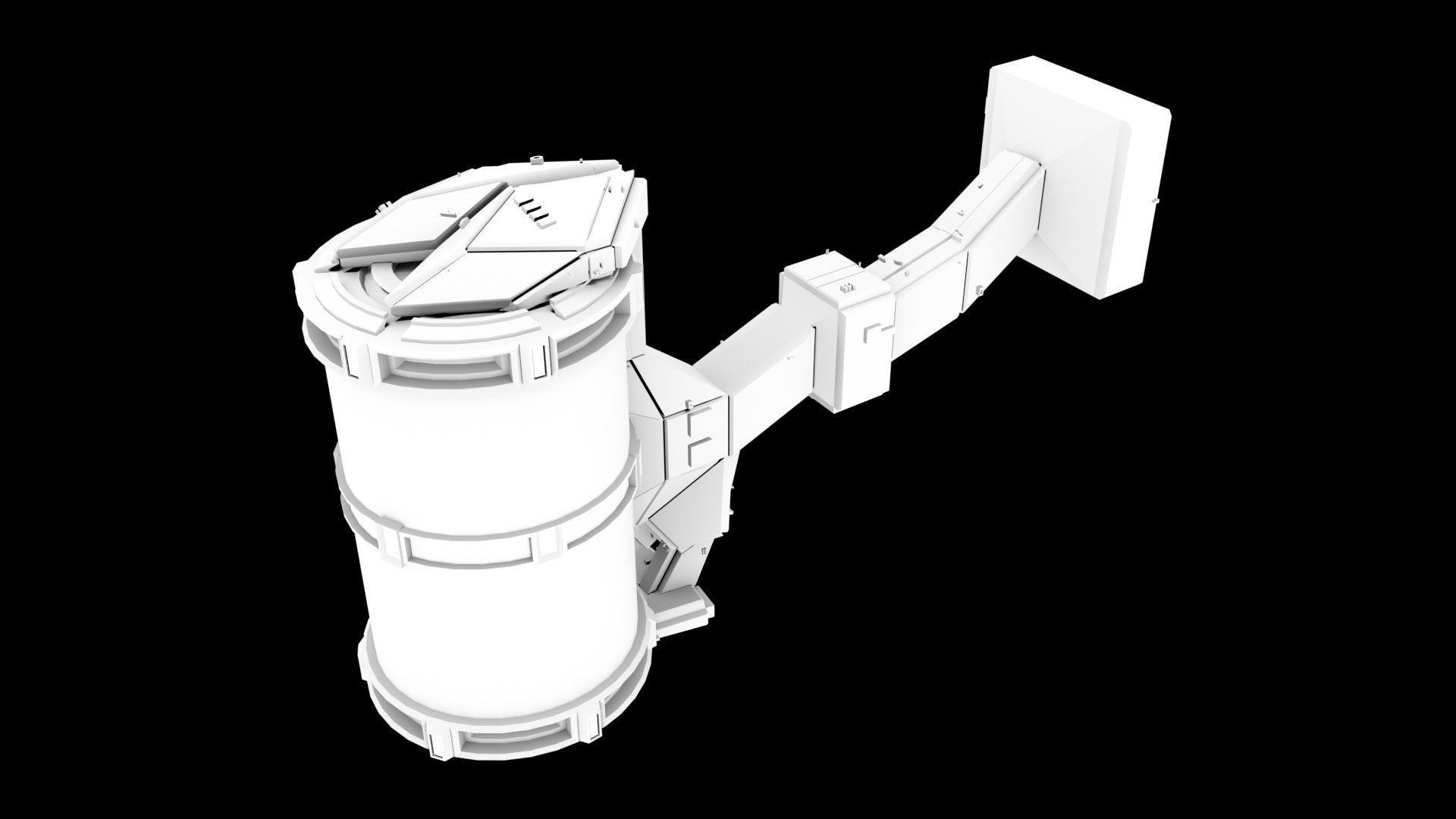 Futuristic Hibernation Laboratory Equipment Space Pod 3D model_2