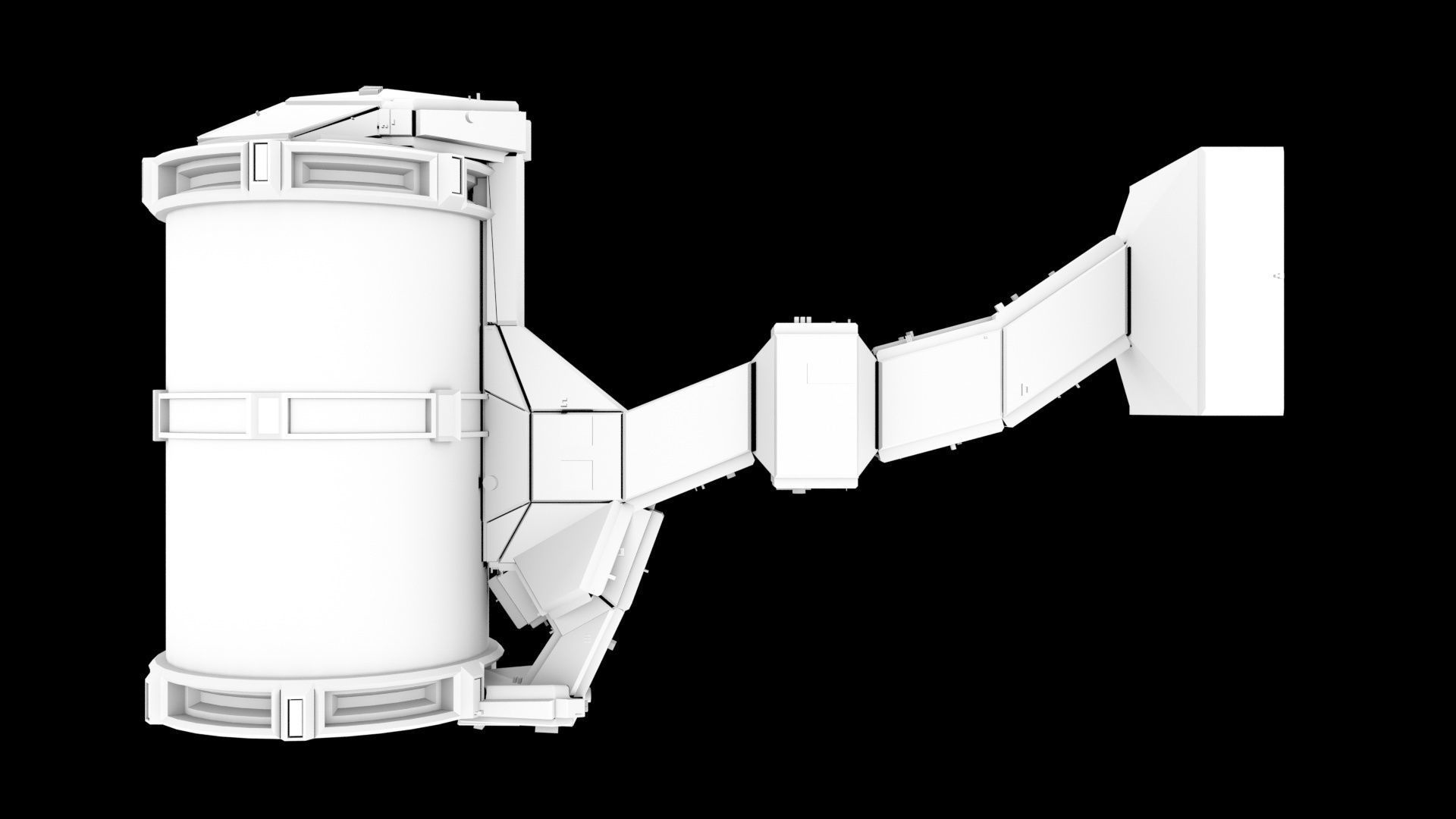 Futuristic Hibernation Laboratory Equipment Space Pod 3D model_12
