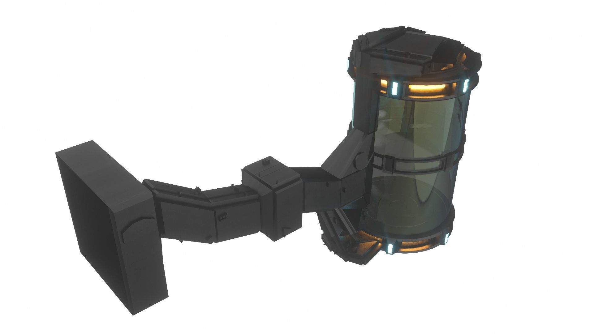 Futuristic Hibernation Laboratory Equipment Space Pod 3D model_10