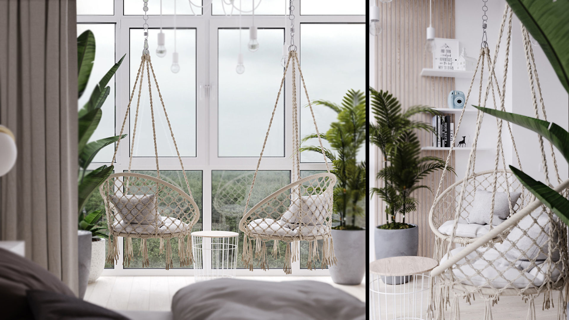 Ohuhu Hanging Hammock Swing Chair 3D model_6