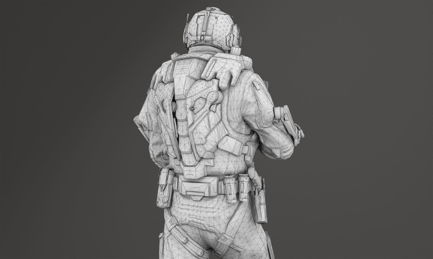 SCIFI - ASSAULT SOLDIER Low-poly 3D model_10