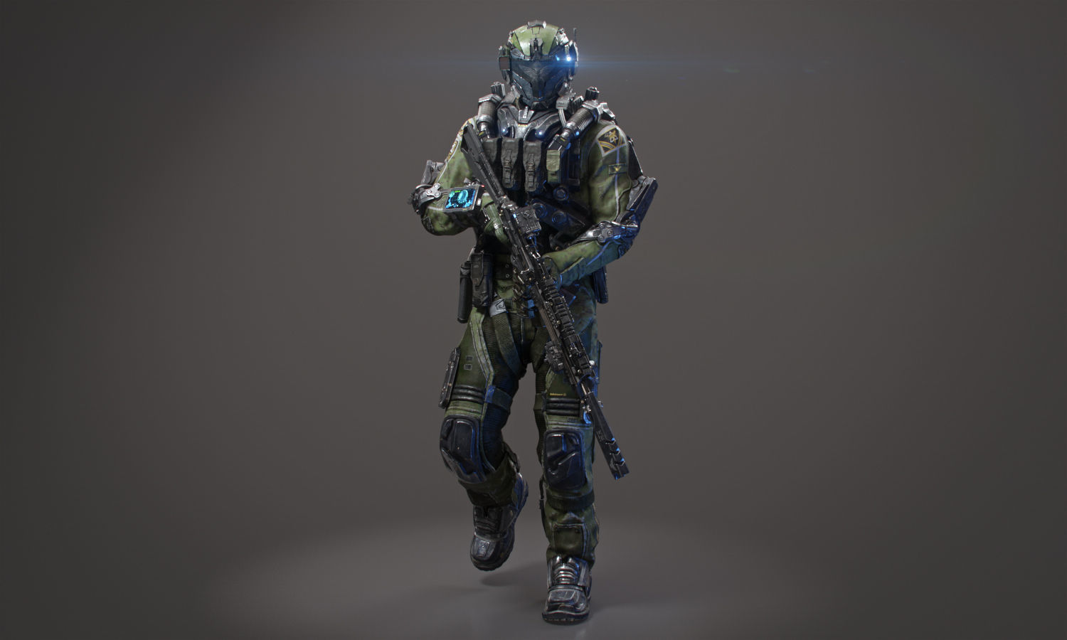 SCIFI - ASSAULT SOLDIER Low-poly 3D model_3