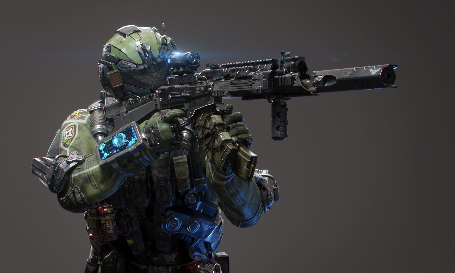 SCIFI - ASSAULT SOLDIER Low-poly 3D model_4