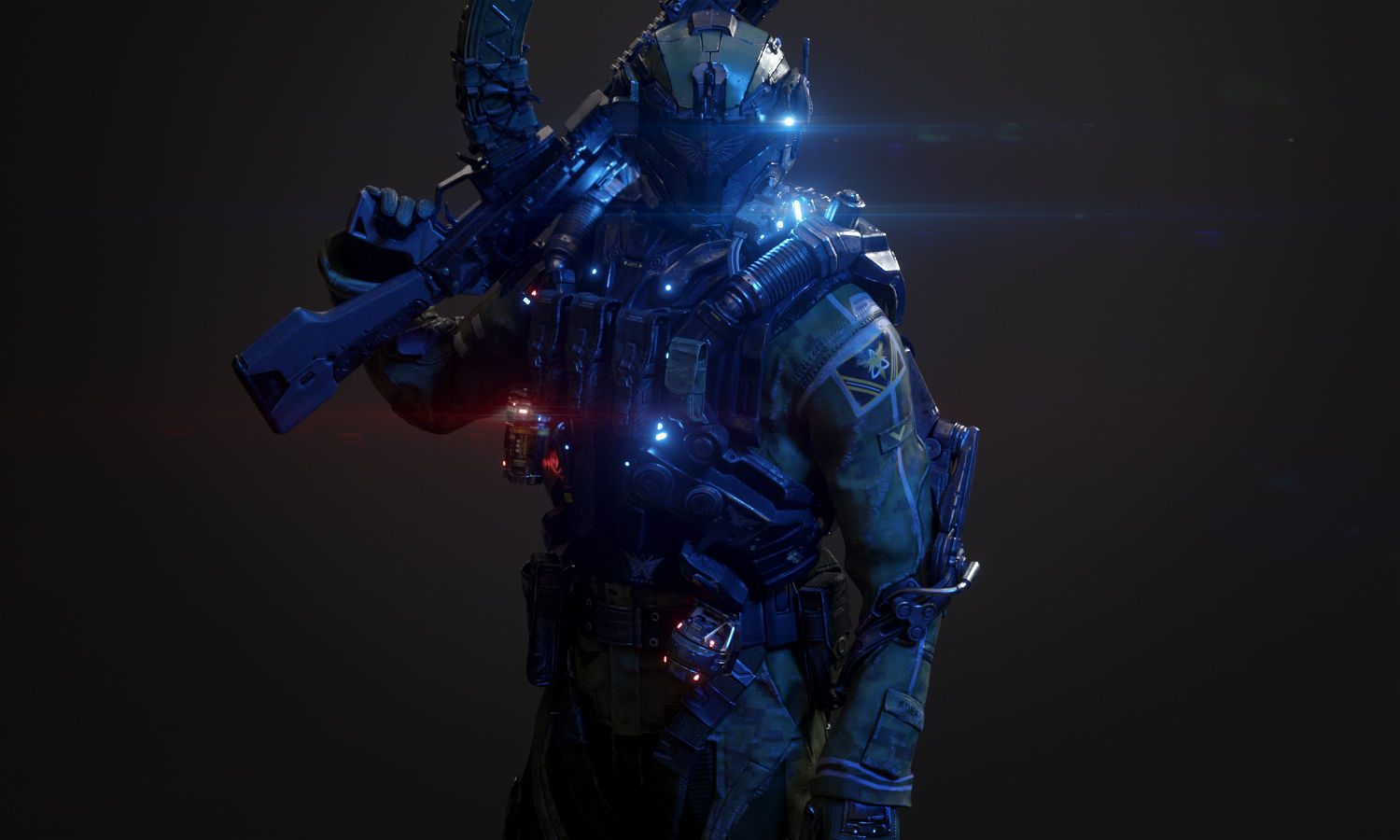 SCIFI - ASSAULT SOLDIER Low-poly 3D model_6