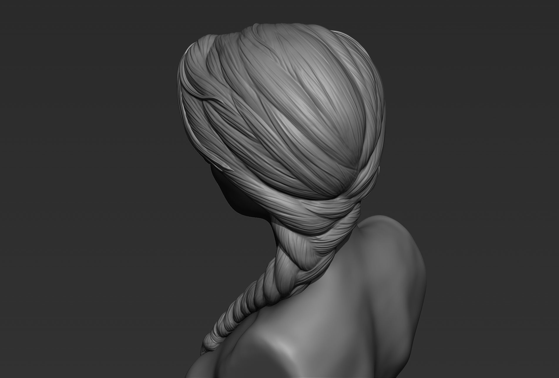 Hair 09 3D model_4