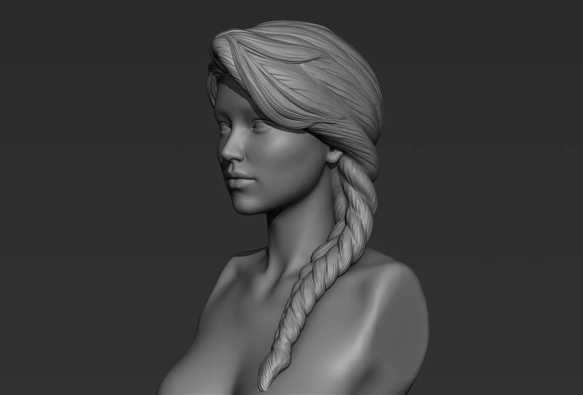 Hair 09 3D model_0