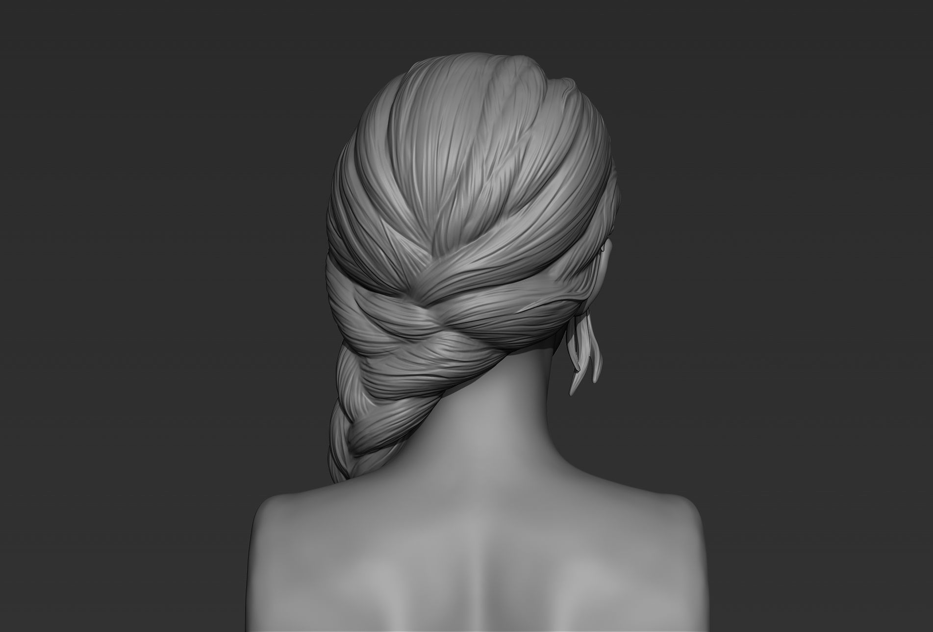 Hair 09 3D model_3