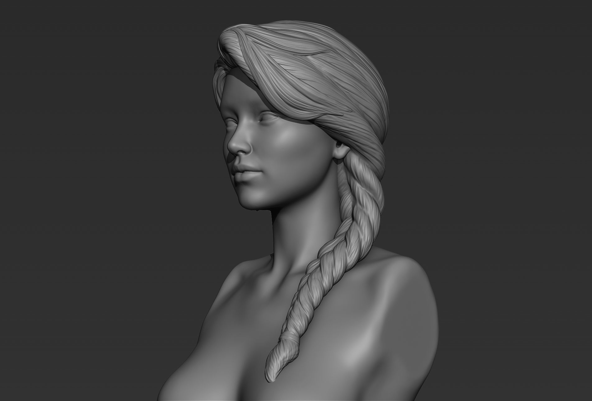 Hair 09 3D model_6