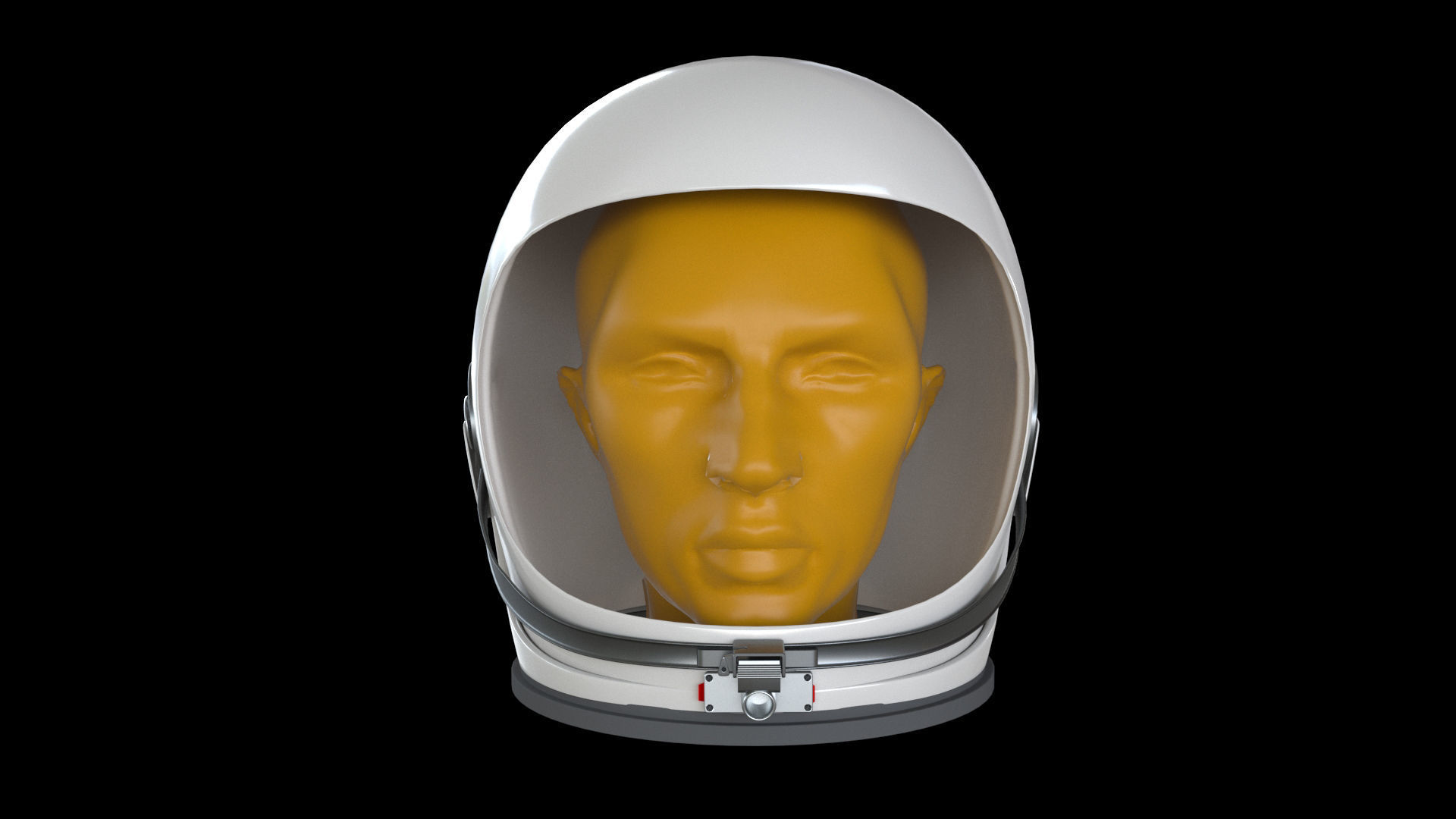 Space helmet Low-poly 3D model_7