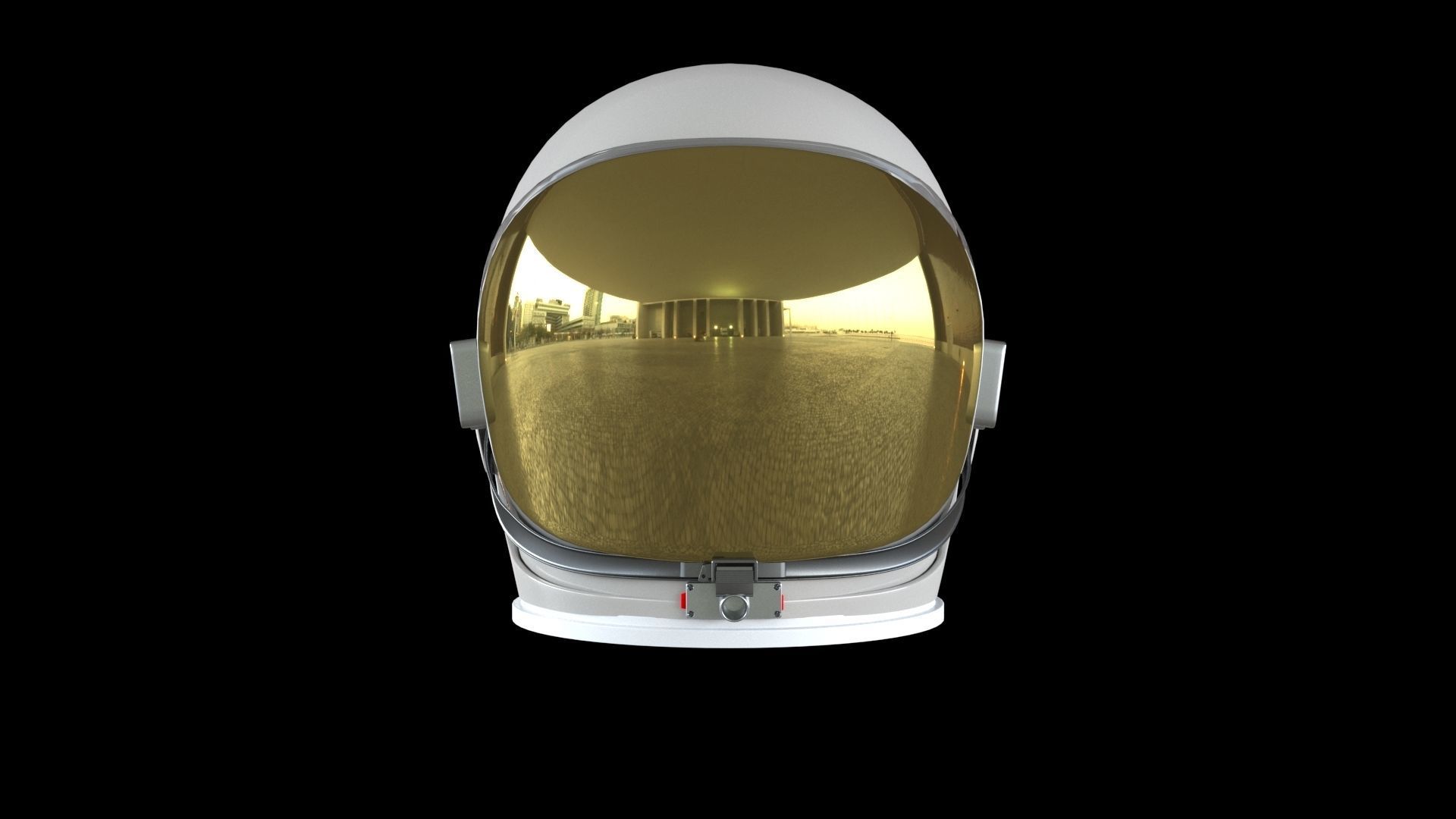 Space helmet Low-poly 3D model_2