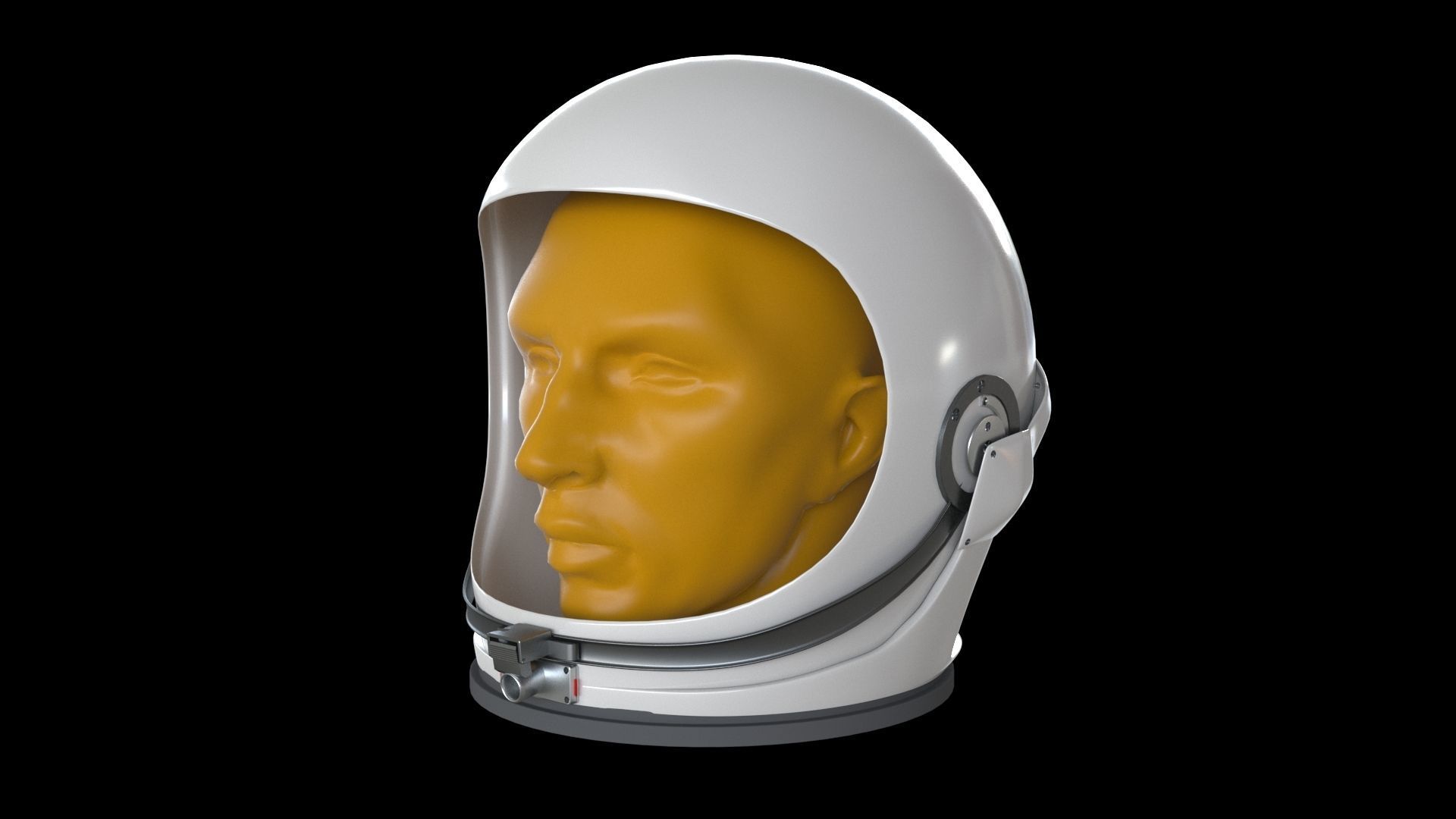 Space helmet Low-poly 3D model_8