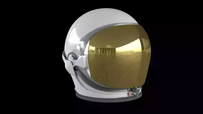 Space helmet Low-poly 3D model
