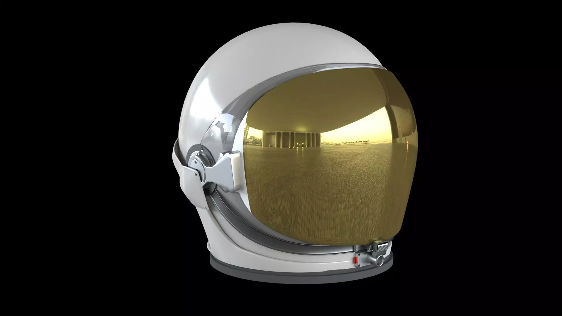 Space helmet Low-poly 3D model_0
