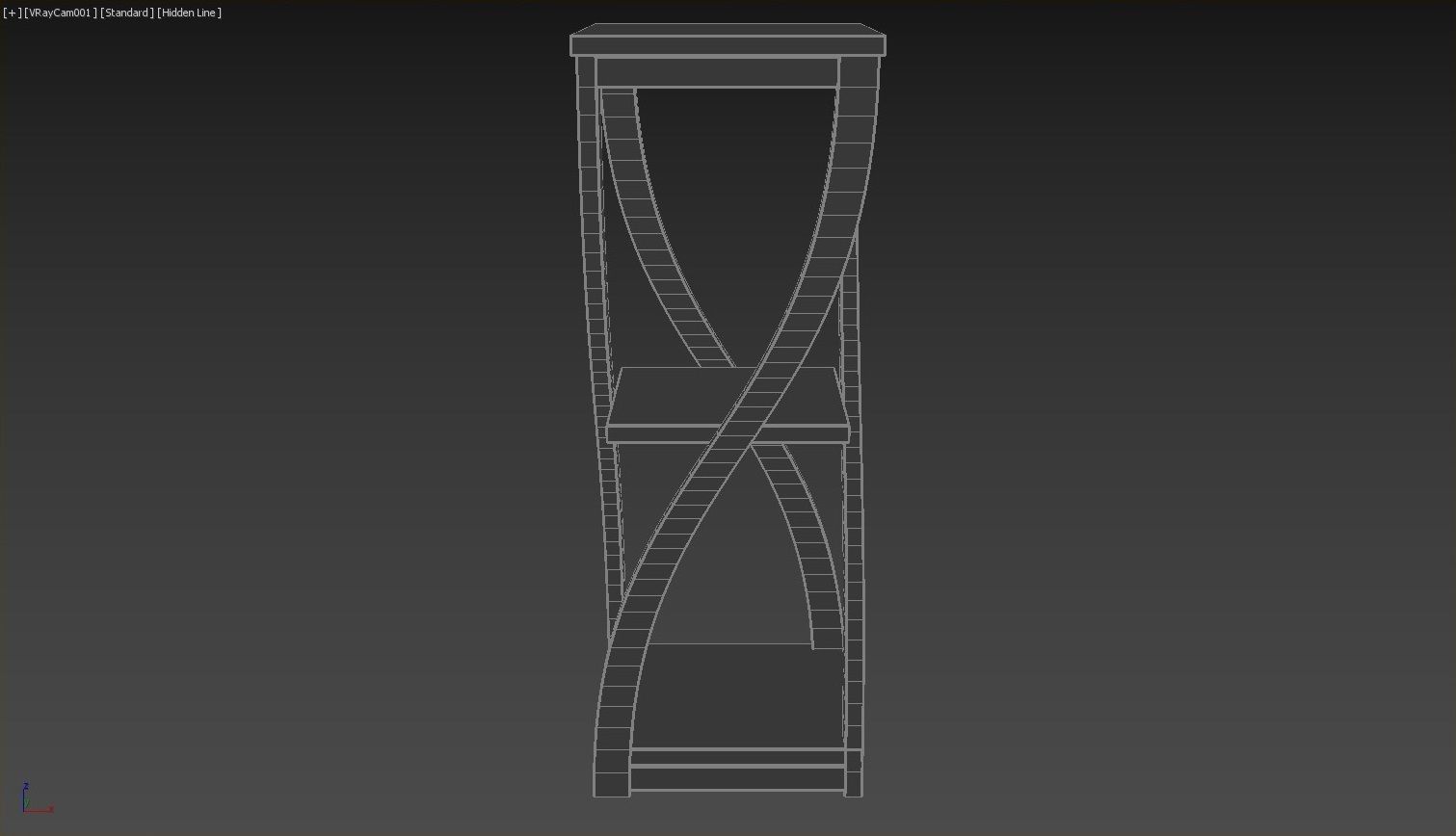 Gourglass Table - 3ds Max 3D model_26