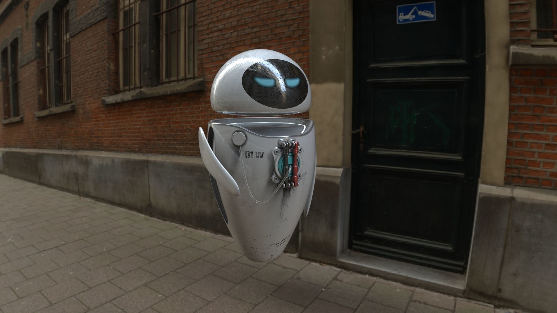 Eva Robot 3D model_2