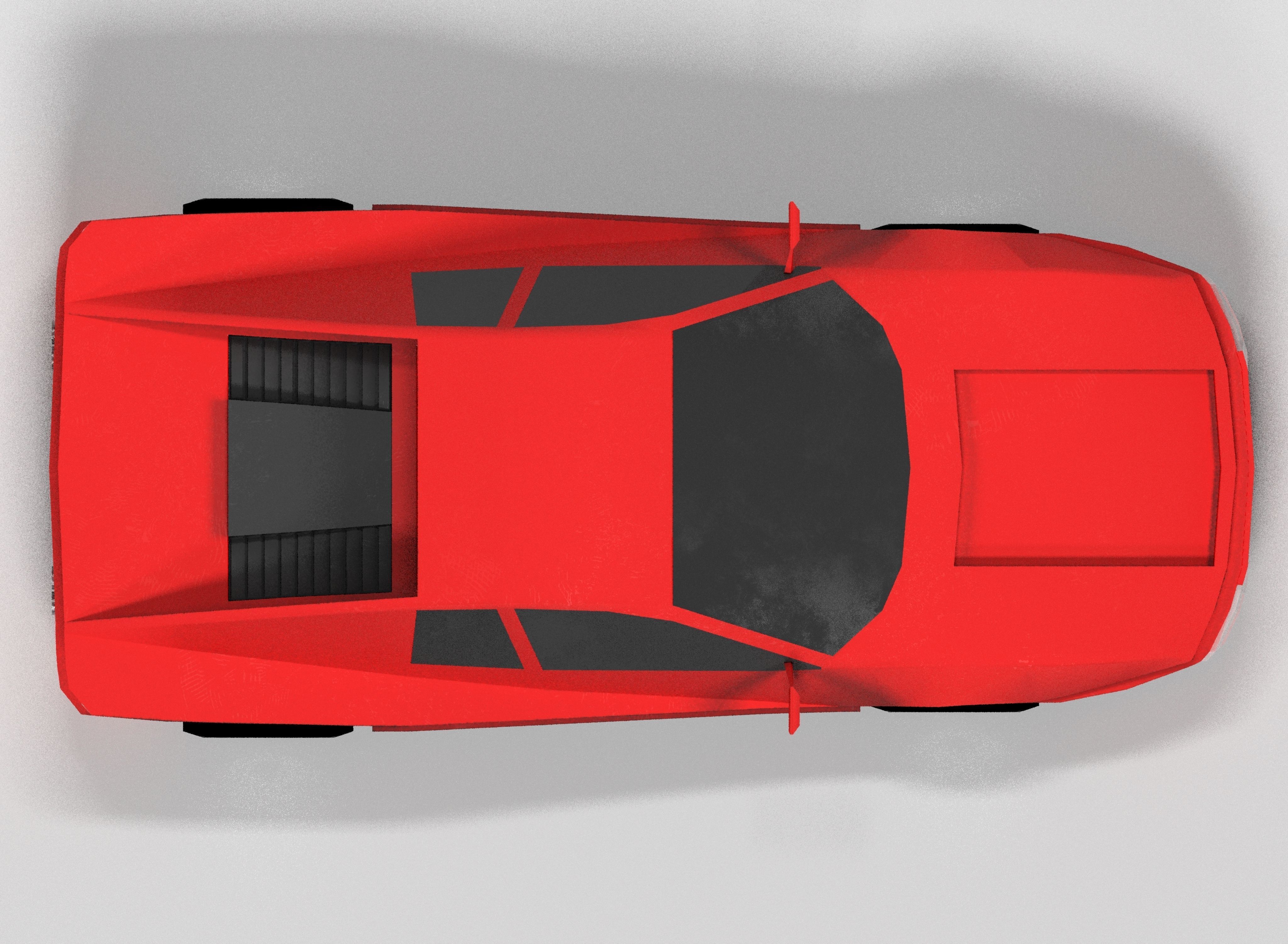 Ferrari sports car Low-poly 3D model_6