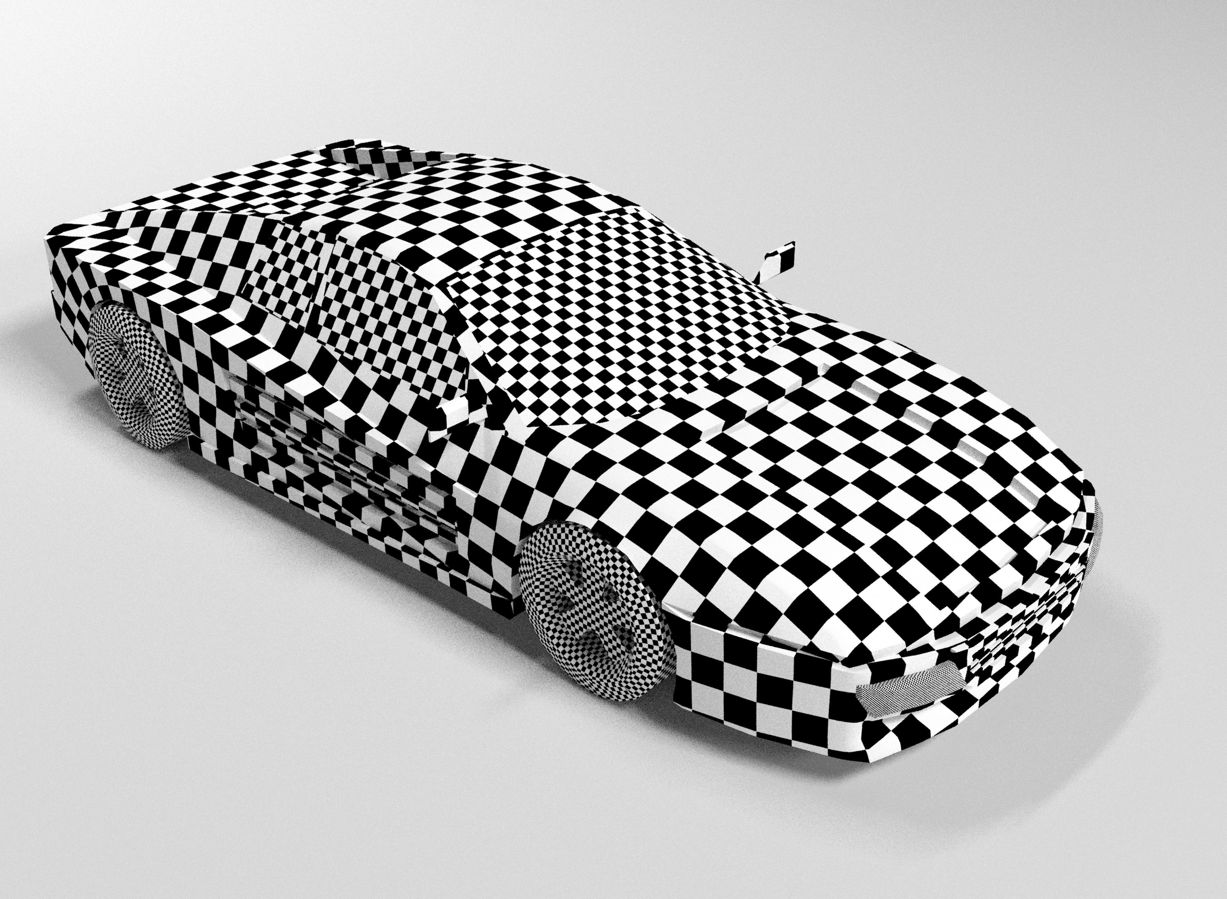 Ferrari sports car Low-poly 3D model_13