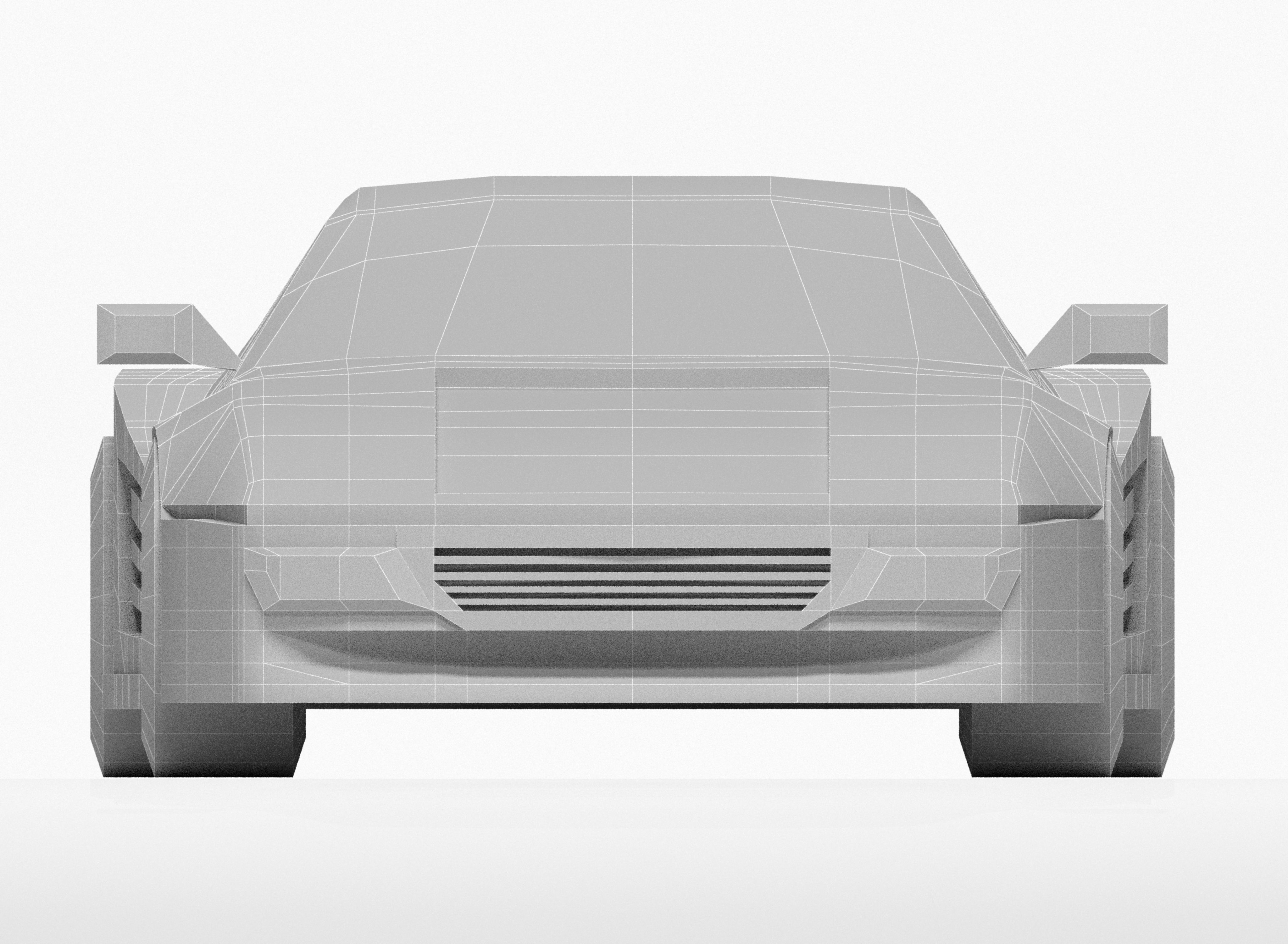 Ferrari sports car Low-poly 3D model_5