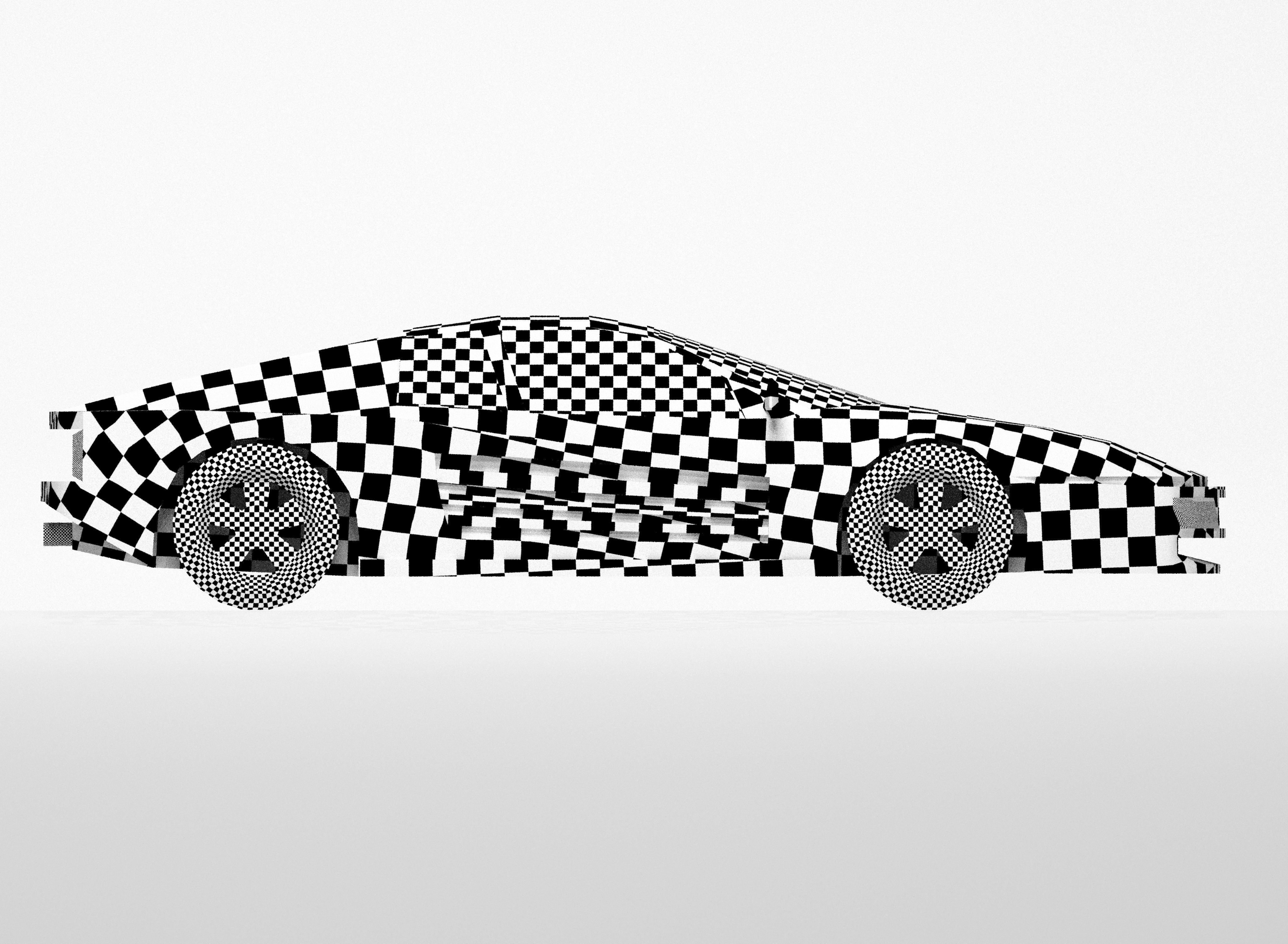 Ferrari sports car Low-poly 3D model_14