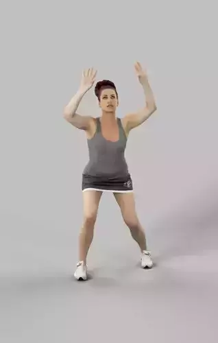 Yearn Sportswear Skirt  Woman playing volleyball Low-poly 3D model