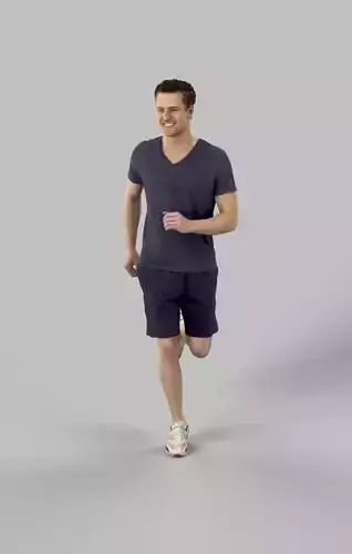 Virtue Sportswear Casual Man Running playing football running Low-poly 3D model