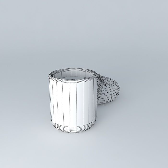 Coffee and donut Free 3D model_3