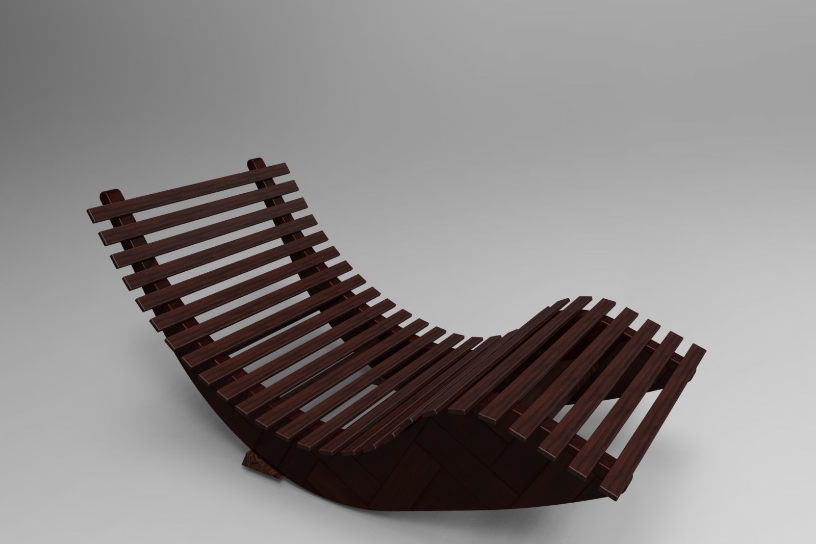 Modern rocking lounge chair 3D model_2