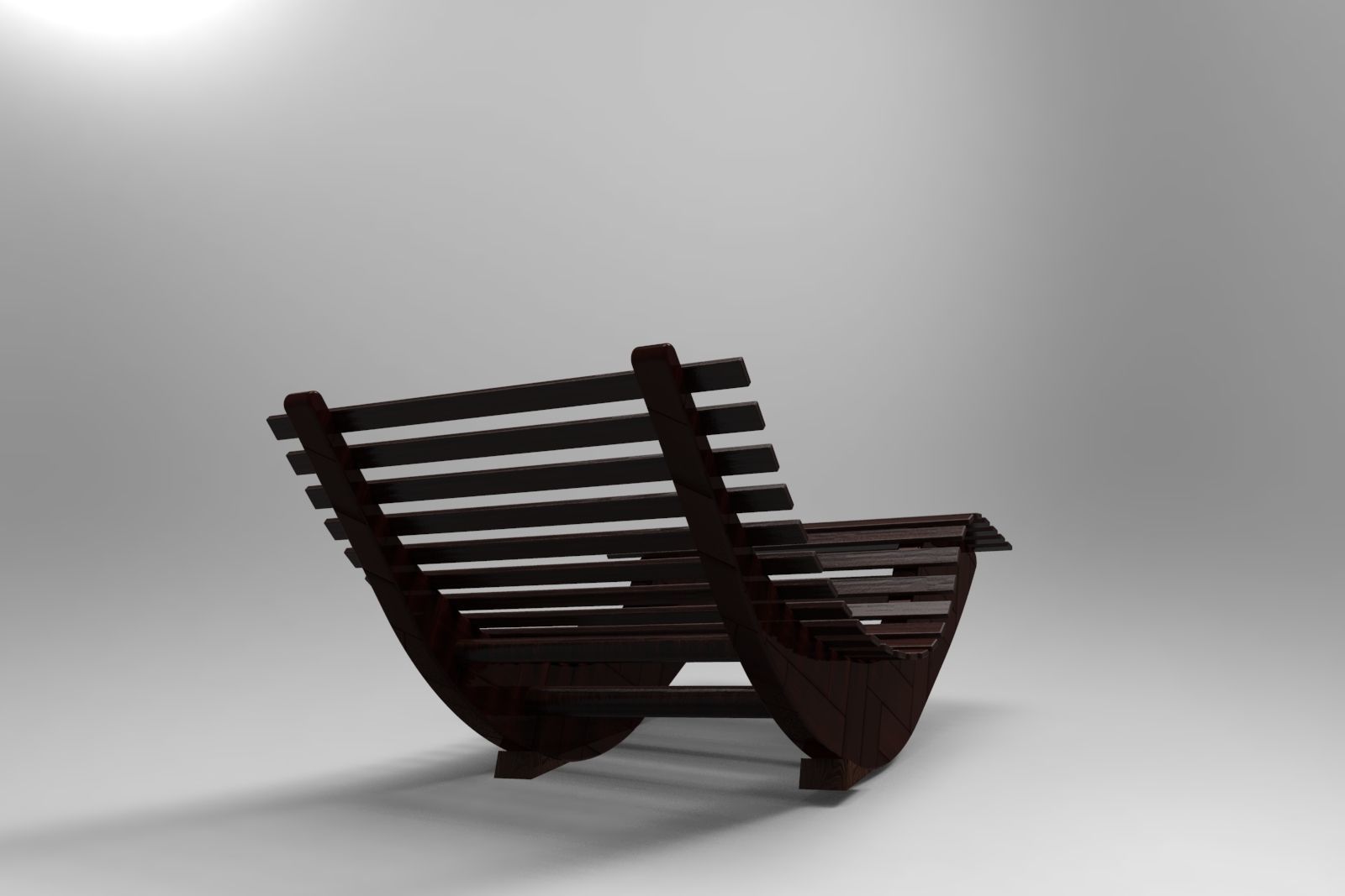 Modern rocking lounge chair 3D model_3