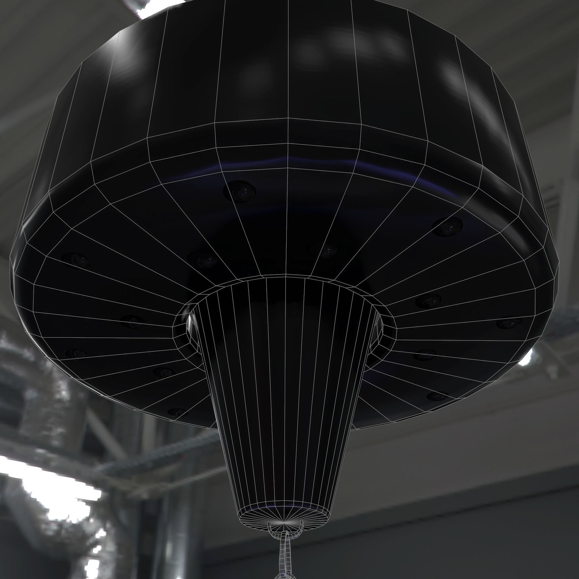 Mirror disco ball Low-poly 3D model_11