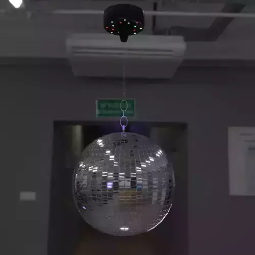 Mirror disco ball Low-poly 3D model