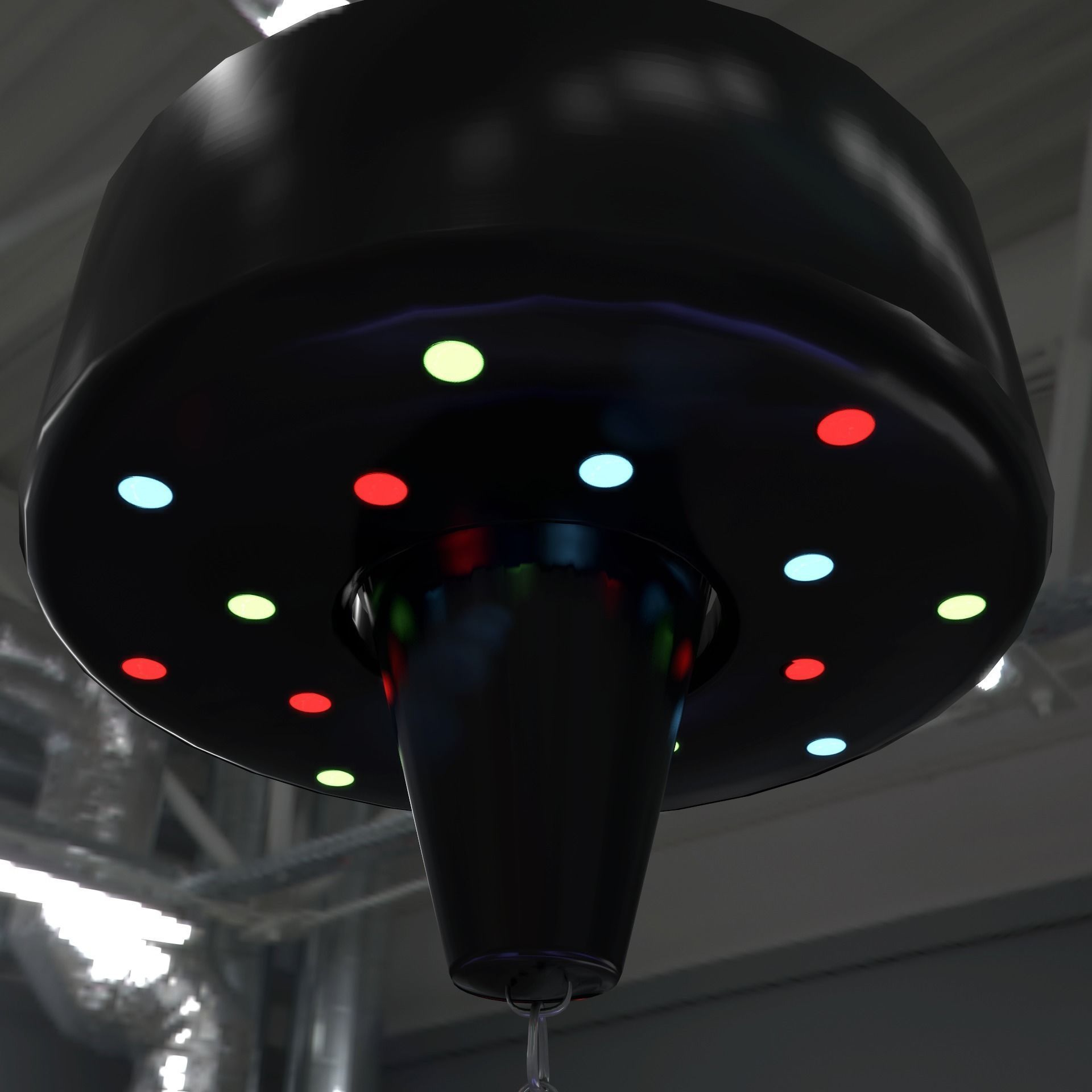 Mirror disco ball Low-poly 3D model_7