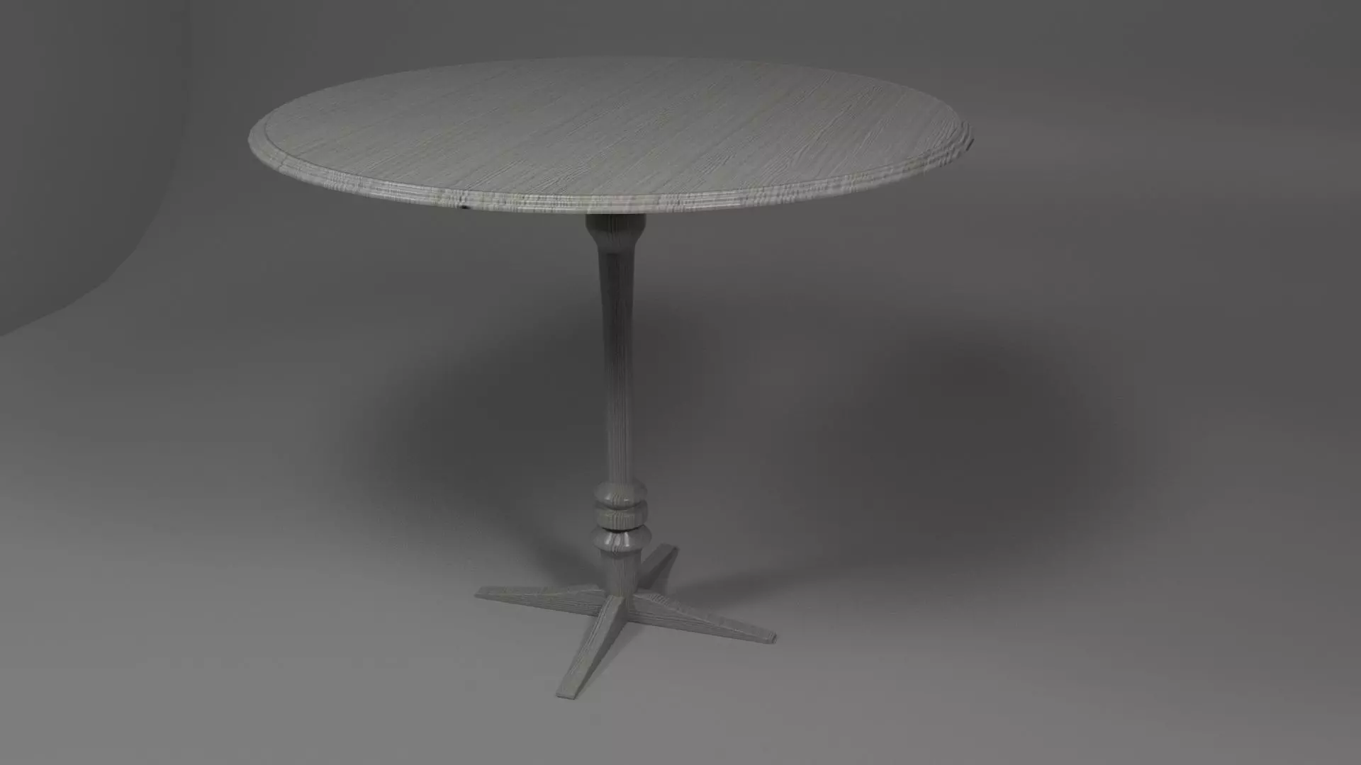 White colored desk 3D model_0