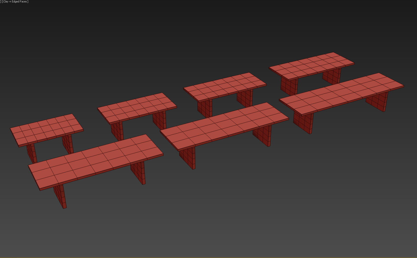 RECLAIMED RUSSIAN OAK PLANK RECTANGULAR DINING TABLE 3D model_8