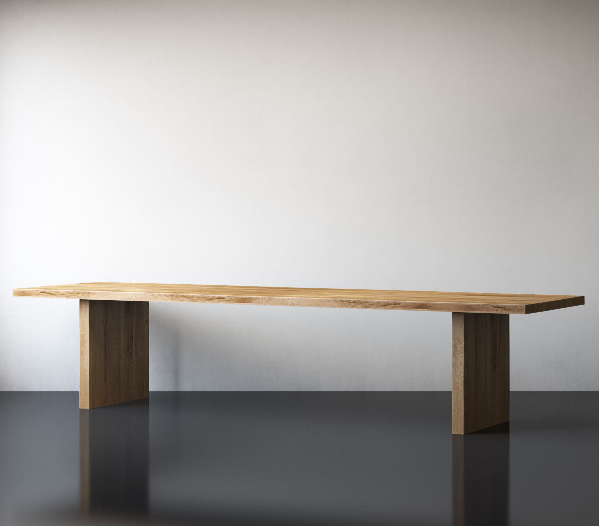 RECLAIMED RUSSIAN OAK PLANK RECTANGULAR DINING TABLE 3D model_5