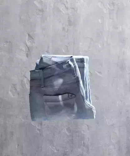 Blue Folded Jeans