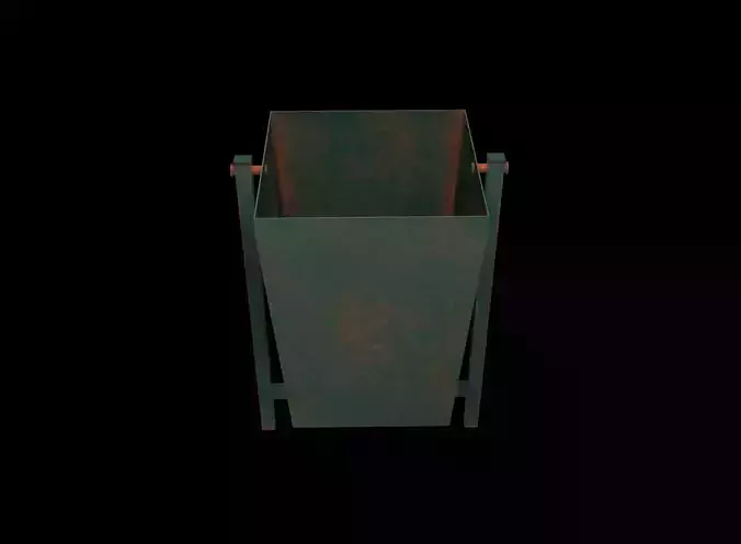 Trash can Low-poly 3D model
