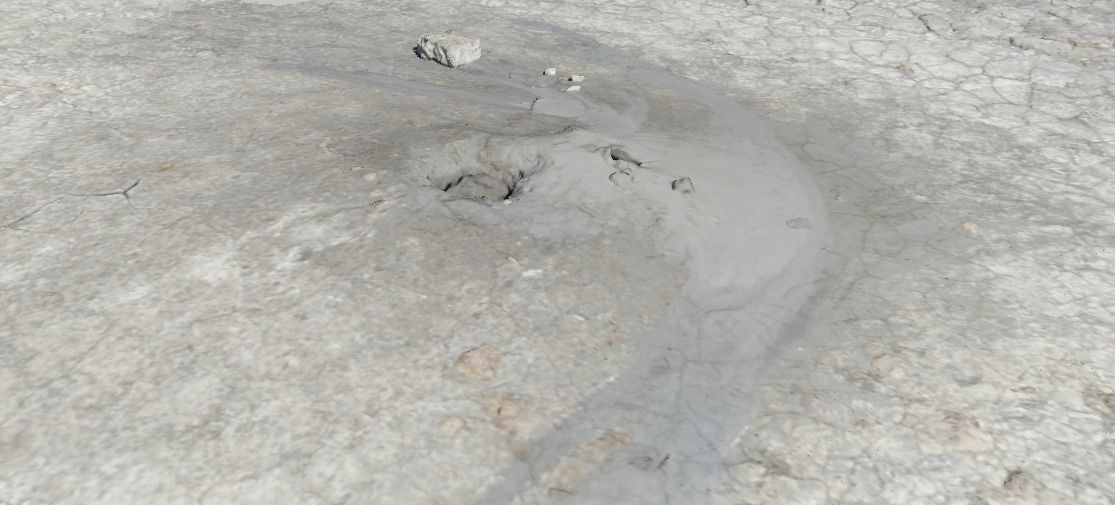 Mud Volcano from Romania RAW SCAN 3D model_1