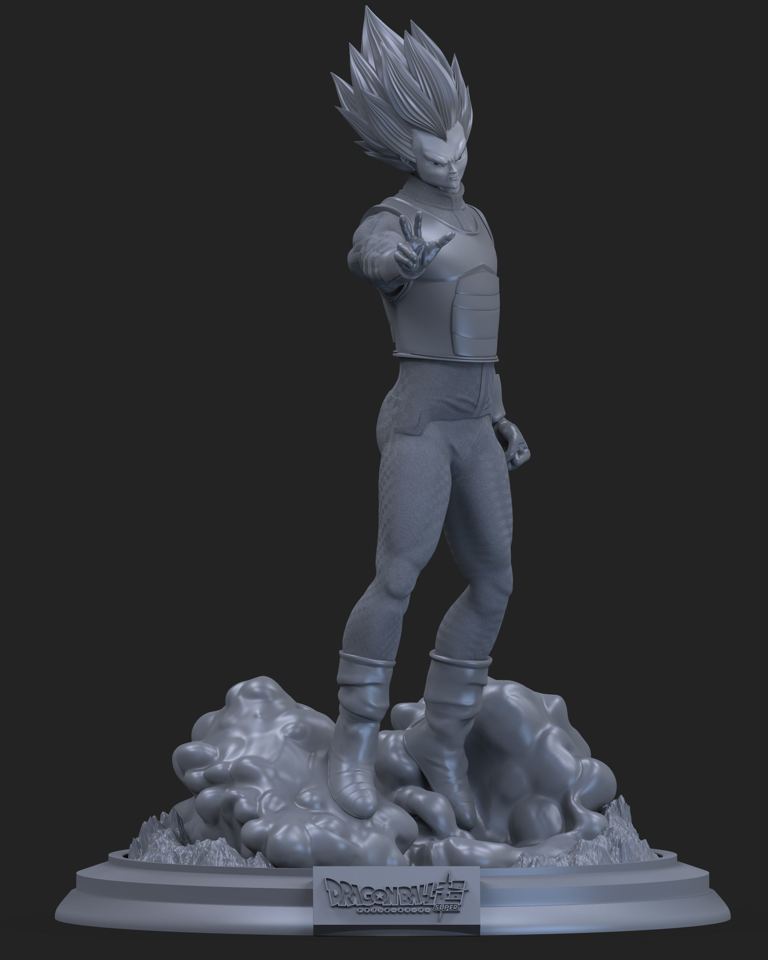 Vegeta Super Saiyan  for 3D print 3D print model_3